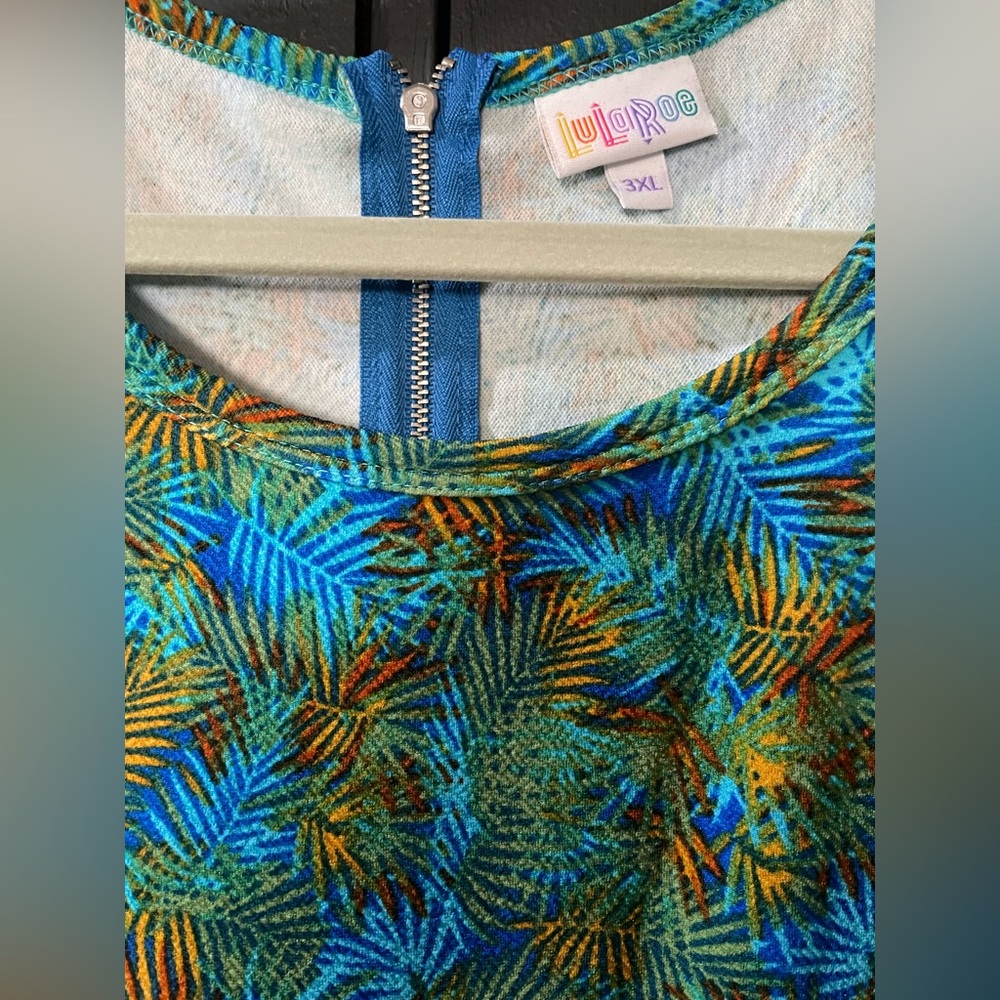 LuLaRoe Amelia Tropical Patterned Dress 3xl - Picture 3 of 5